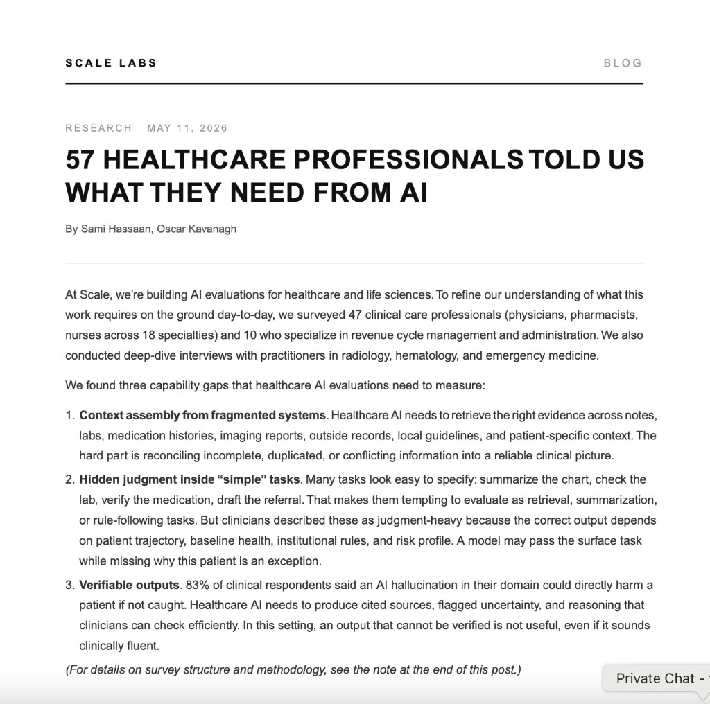 57 healthcare professionals told us what they need from AI